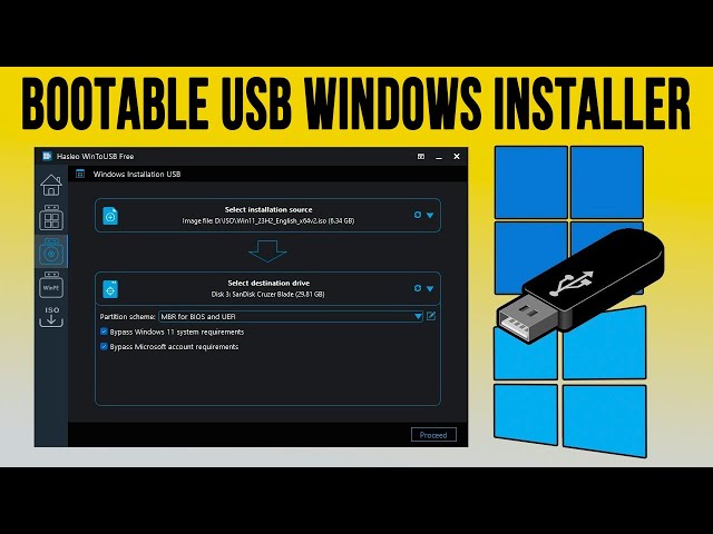 How to Create a Bootable Windows Installation USB with Hasleo WinToUSB