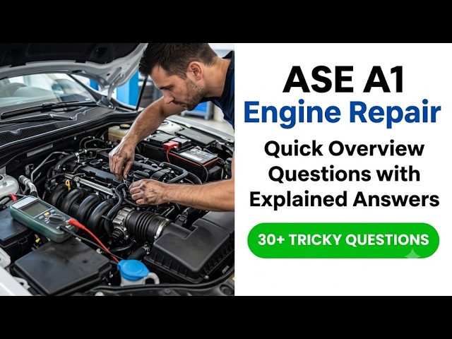 ASE A1 Engine Repair Quick Overview: Master Core Exam Concepts Fast