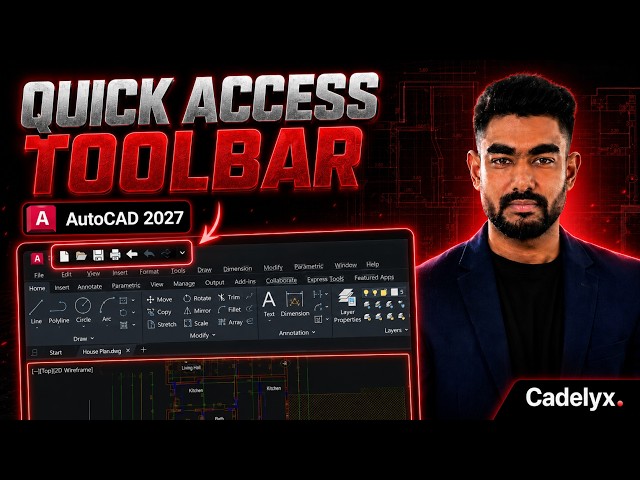 AutoCAD Begginer Course | Quick Access Toolbar AC Explained AutoCAD for beginners