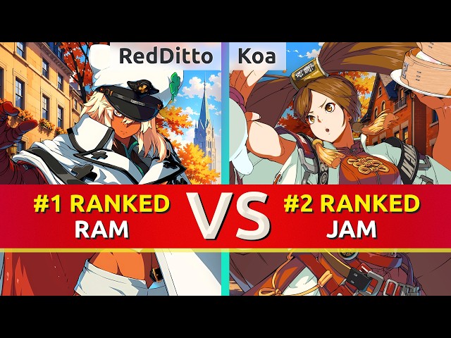 GGST ▰ RedDitto (#1 Ranked Ramlethal) vs Koa (#2 Ranked Jam). High Level Gameplay
