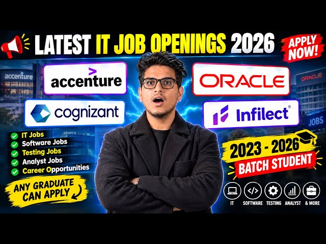 🚨 ACCENTURE, ORACLE, COGNIZANT HIRING 2022-2026 | IT JOBS FOR FRESHERS & EXPERIENCE | APPLY NOW 🔥