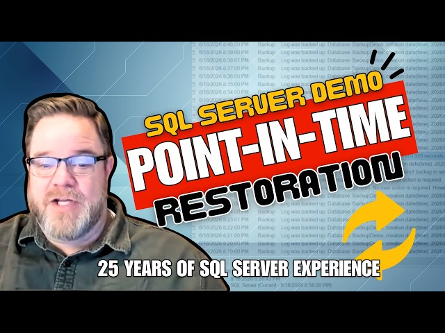 Point in Time Restore | 9 min Demo with SQL Server Expert & Microsoft Certified Master, Randy Knight
