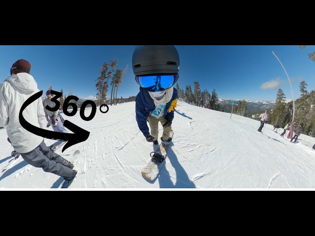 360/VR Snowboarding at Northstar Lake Tahoe California. Almost got hit