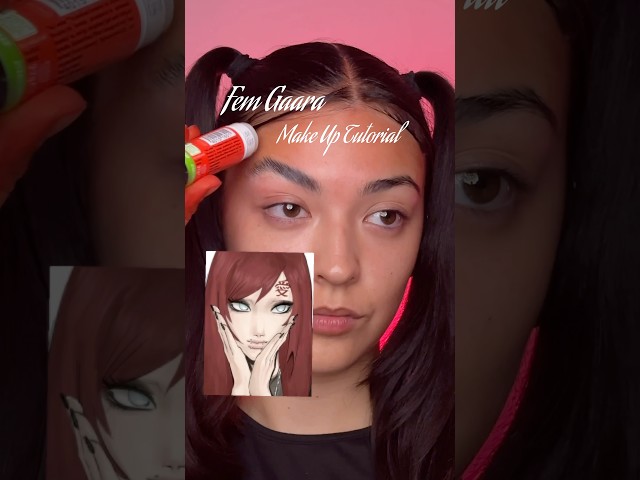 Fem Gaara Make Up Tutorial🩸#femgaara #femgaaramakeup #cosplay #anime #makeuptutorial