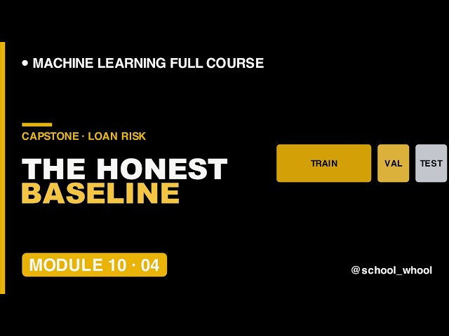 M10L4: ML Capstone Project - Building Baseline Model | Machine Learning free course #ai #datascience