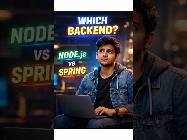 Which Backend Should You Learn? Node.js vs Spring #shorts #telugu #Backend #FullStack #Frontend