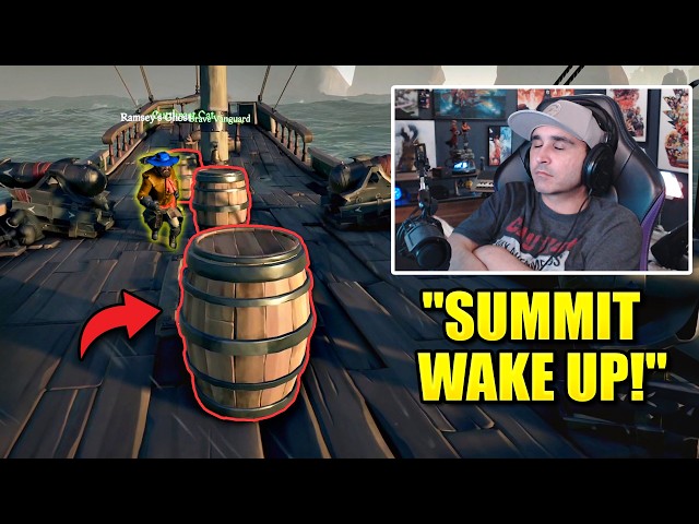 Summit1g Falls ASLEEP While Tucked & THIS Happens... | Sea of Thieves