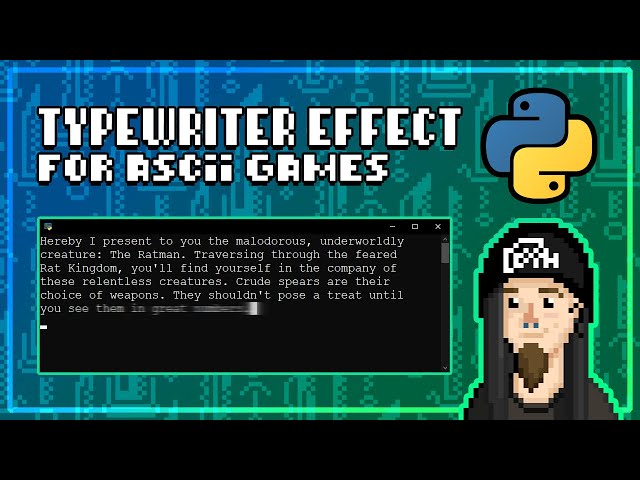 EASY Typewriter Effect for BEGINNERS - Python ASCII Tutorial