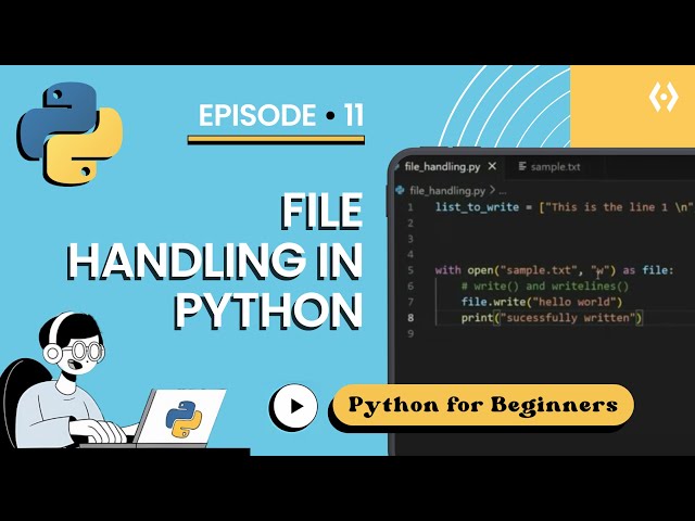 Python File Handling Project for Beginners 2025 | Step by Step Guide to Read & Write Files (Ep 11)