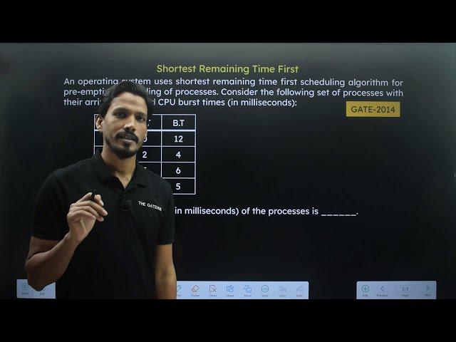 SRTF CPU Scheduling || Preemptive SJF || Solved Example 2