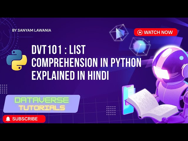 Lecture 29 - List Comprehension in Python Explained in Hindi | For Loop vs List Comprehension DVT101