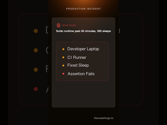 Cypress: The 200 Fixed Sleeps That Made the Suite Slow and Flaky at Once #Shorts