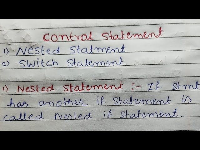 Nested if Statement in java || Switch Statement in java hindi