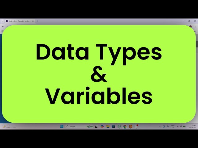 Data types & Variables