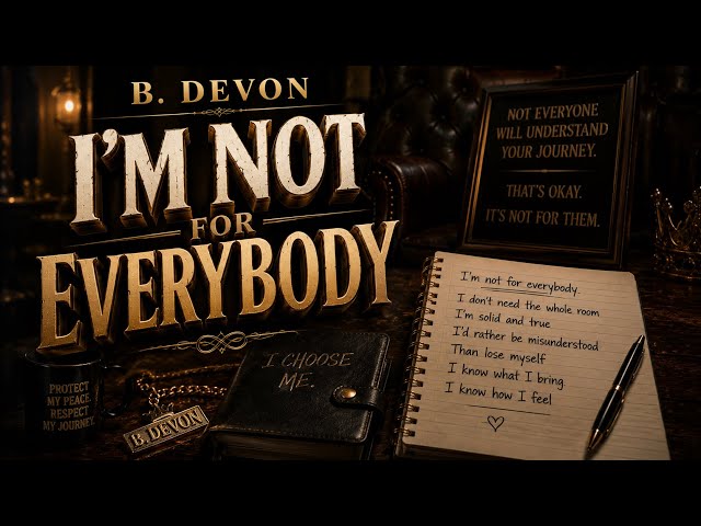 I’m Not For Everybody (Official Lyric Video) - B. Devon
