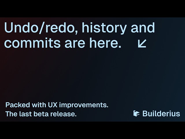 History & Commits: Undo Opens the Change, Commits List Them All