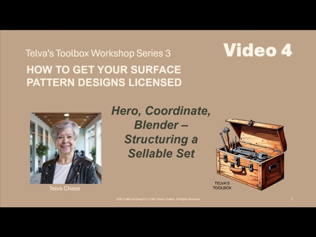 S3 Get Licensed - 4. How to Structure a Surface Pattern Design Collection That's Sellable