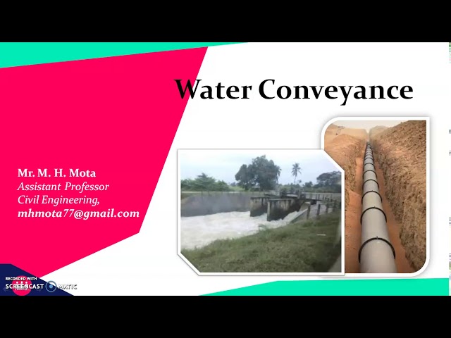 Water conveyance for water treatment plants