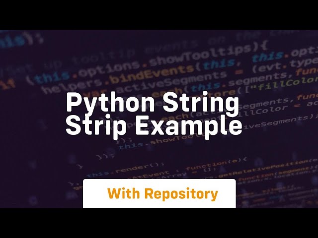 python string strip example