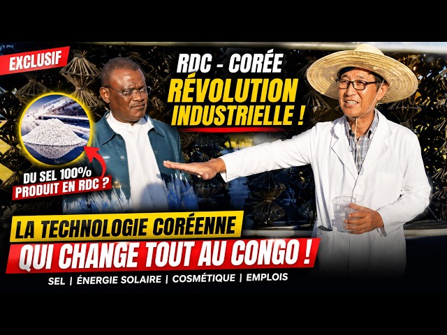 RDC : Le Professeur Nkumu Frey présente la Technologie Coréenne Produire Son Propre Sel au Congo !