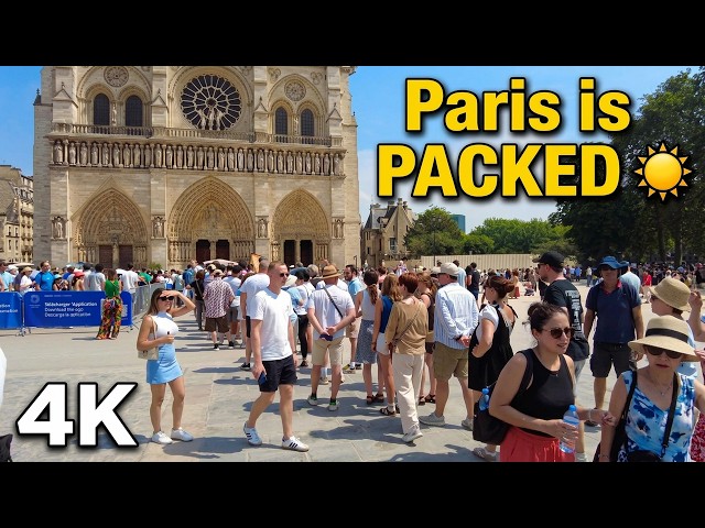 [4K] Paris Walking Tour 2026 ☀️ Summer Crowds, Notre-Dame, Le Marais & Hidden Gems | 4K City Walk