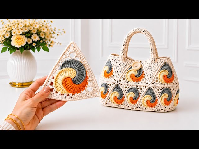 How to Make a Beautiful Crochet Bag | Easy Crochet Motif Tutorial 