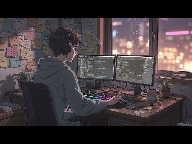 late night coding lofi 🌙 beats to study / work / relax to ~ neon city night