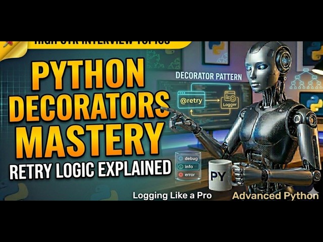 14. Python Decorators for Interviews | Retry, Logging & Advanced Concepts