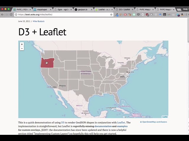 Web mapping tools (leaflet.js)