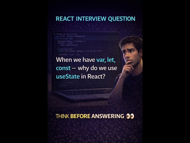 React Interview Trap: let vs useState ⚠️ #coding #react #reactinterview #shortsfeed #shorts