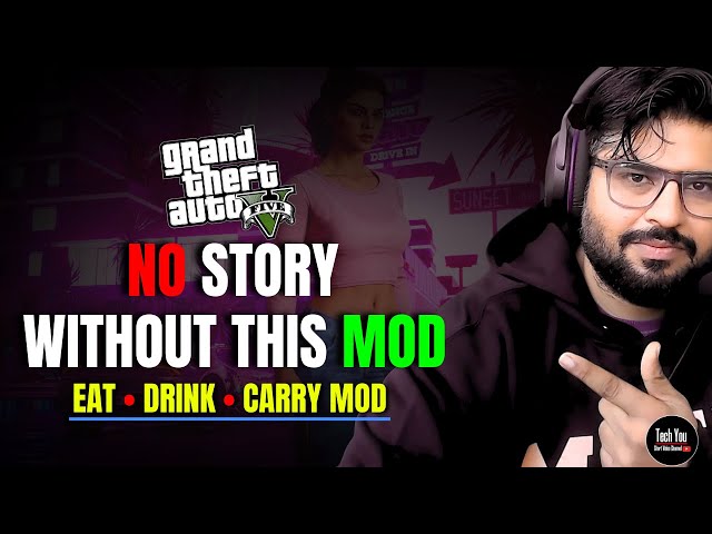 GTA 5 Eat Drink Carry Mod 😱 | Techno Gamerz Style | Quick Guide