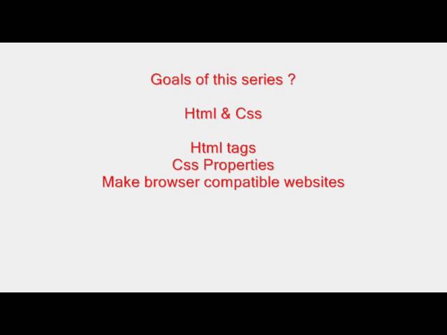 Html and Css Tutorial - 1 -  introduction to html  tutorials series