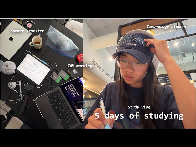 7:00AM STUDY WEEK | how to take notes, productive vlog as a medical PhD student, daily routine