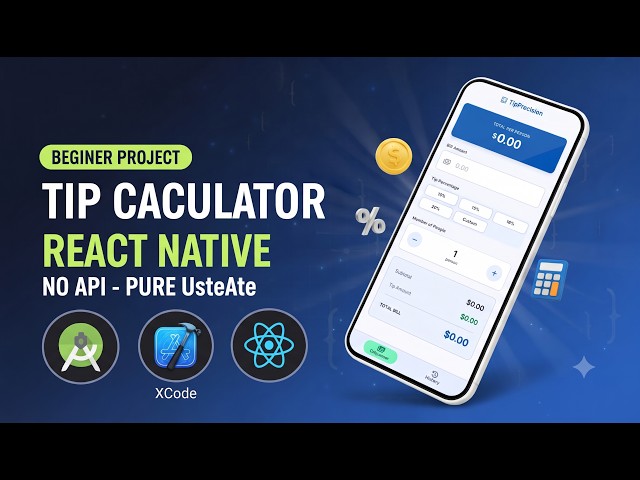 Build a Tip Calculator App in React Native | Beginner Project (No API)