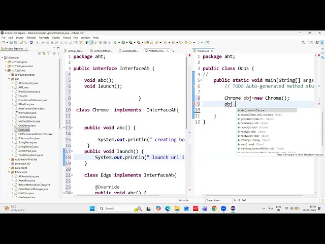 Java Interfaces Explained #java #seleniumtesting || Interfaces Lecture -1