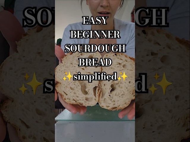 The EASIEST, Simple BEGINNER SOURDOUGH Bread Recipe  - No dutch oven, no tools #sourdough