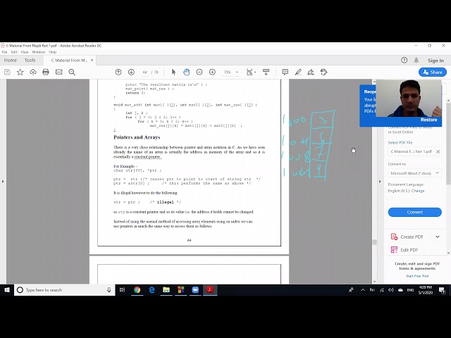 C programming enum datatype and arrays pointer
