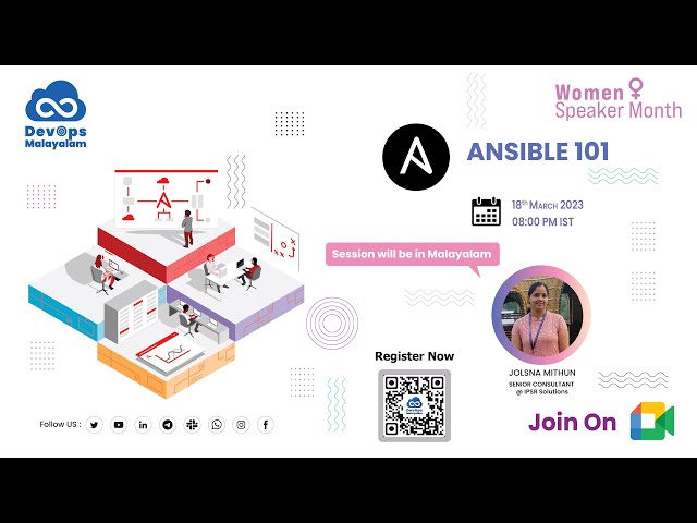 Ansible 101 - മലയാളത്തിൽ | DevOps Malayalam Women Speaker Month | JOLSNA N  |