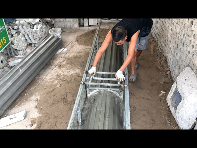 Creative Construction / How to Create Round Columns Using Pre-made Molds with Sand and Cement