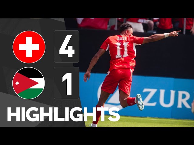 BIG WIN at Kybunpark !! 4-1 Switzerland vs Jordan Highlights & Goals International Friendly Match