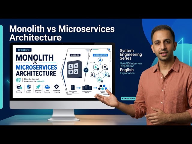 Episode 13: Monolith vs Microservices Architecture | System Design Fundamentals | English