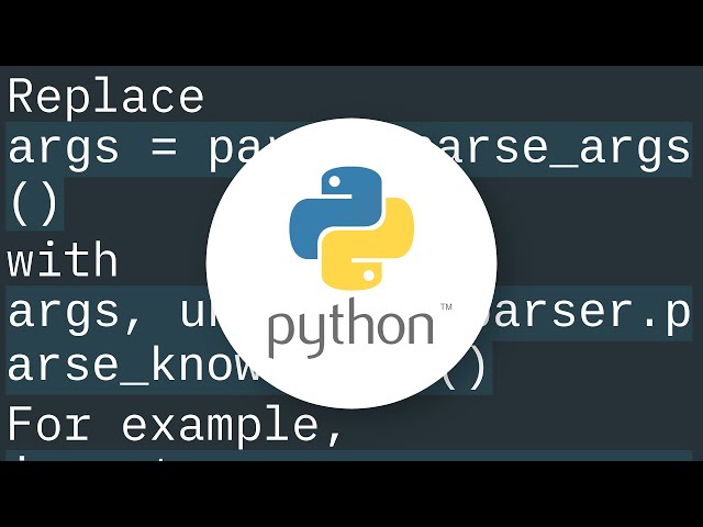 Python argparse ignore unrecognised arguments