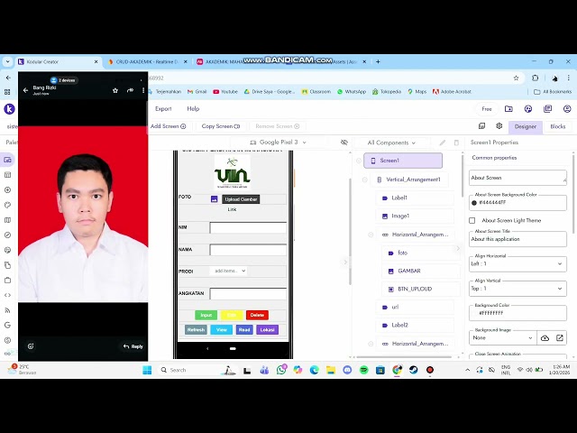 Penggunaan Kodular Integrasi Cloud Database Airtable, Firebase dan Cloudinary
