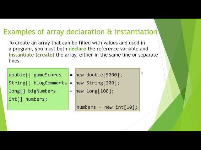 COMP1010 Arrays Creation Part1