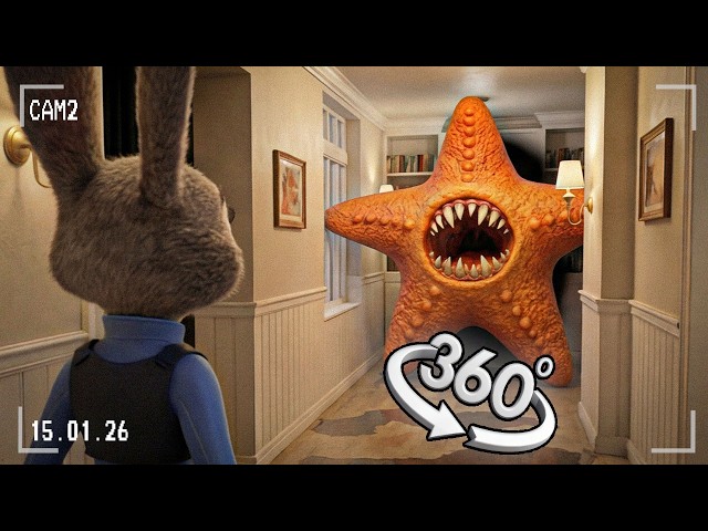 Zootopia 2 -  Judy VS Giant Star Fish Monster!  360 VR