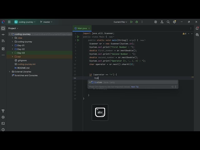 Day 03 - Scanner & if-else statements