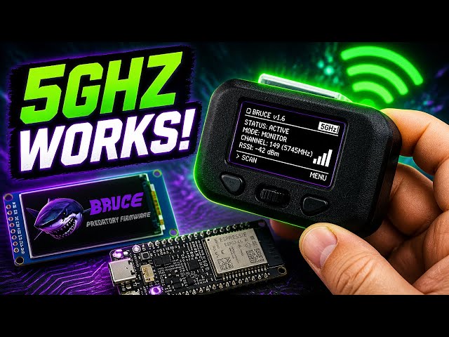 Bruce Firmware on ESP32-C5: 5GHz Testing & First Look!
