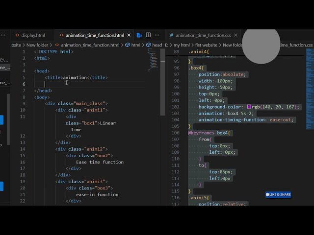 CSS Animation Bangla Tutorial | Linear, Ease, Ease-in, Ease-out, Ease-in-out