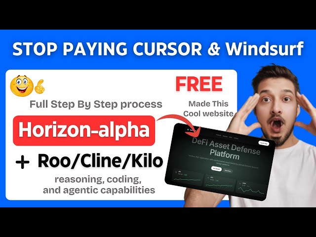 Horizon Alpha (Tested) + Free APIs + Cline,Roo = The ULTIMATE AI Coder | CURSOR Alternative Free