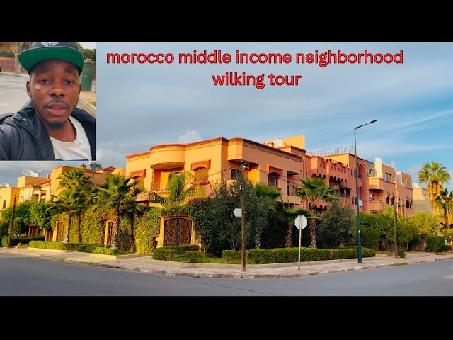 morocco middle income neighborhood walking tour